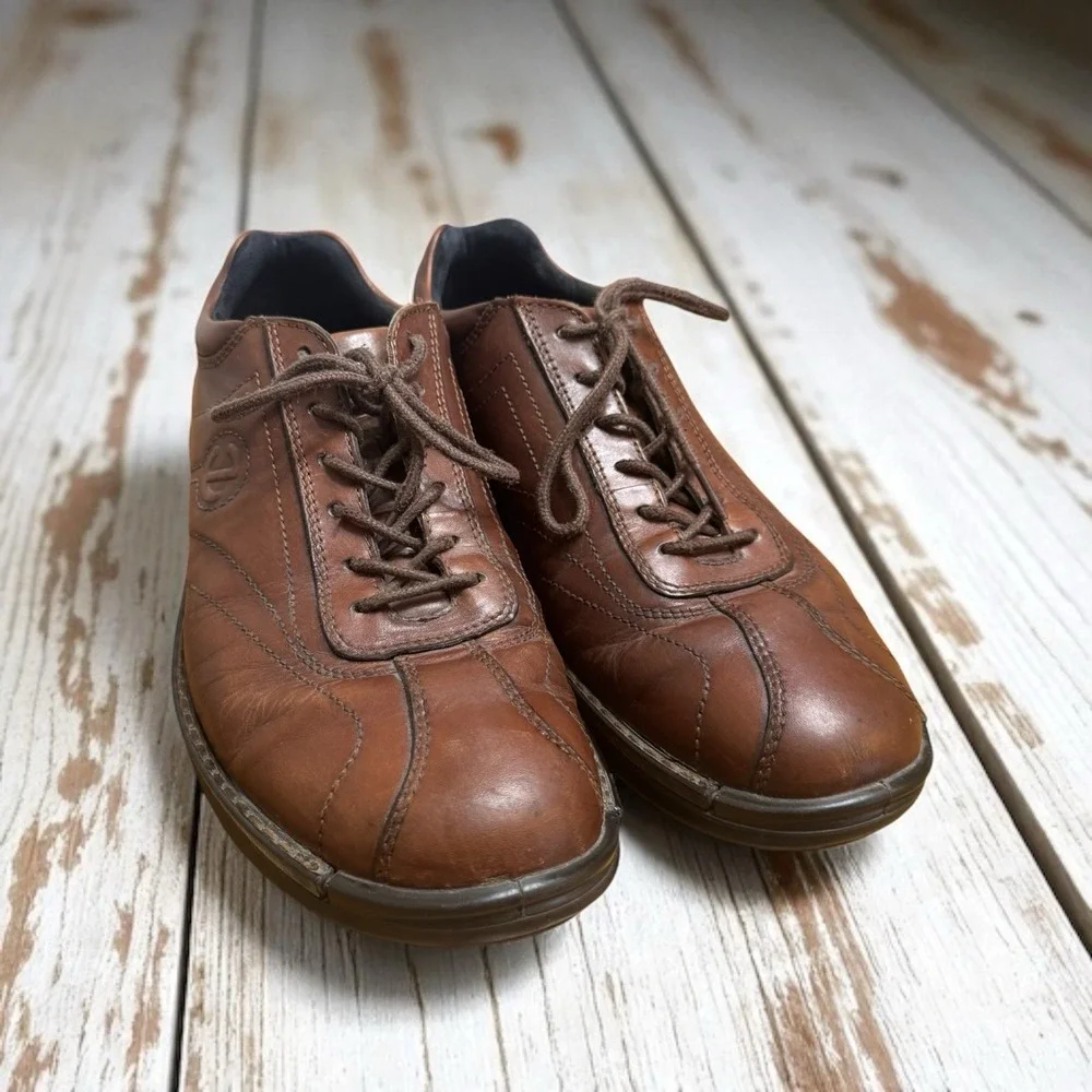 ECCO 'Neoflexor' Brown Leather‎ Lace Up Bicycle Toe Oxfords EUR 45 -US 11.5